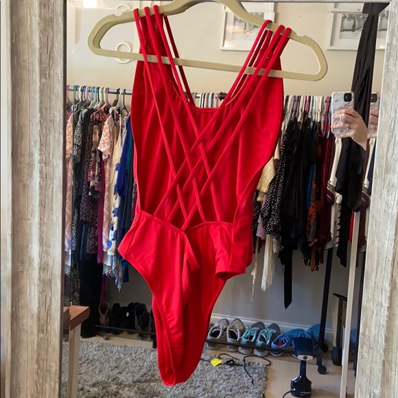 Rescue Me Red One-piece NWOT - Picture 3 of 6